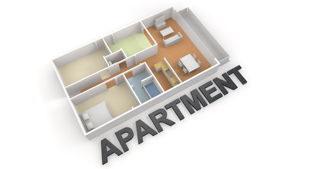 共同住宅 / 損害 - 住宅/イラスト/マンション/ビル/写真/フリー素材/人物