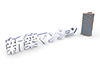 3D｜新築マンション｜文字｜マンション群/文字/高層ビル｜立体文字「新築マンション」-住宅街-暮らし｜町並み/新築マンション/住宅エリア - 不動産イラスト｜住宅・人物｜フリー素材