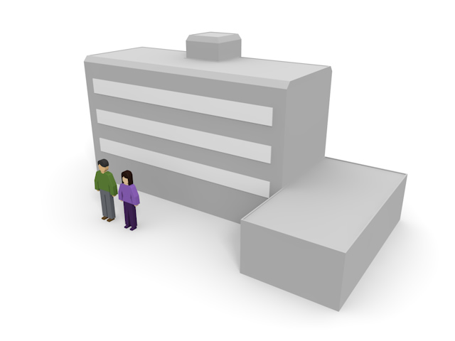 マンション物件 / 立体化 - 住宅/イラスト/マンション/ビル/写真/フリー素材/人物