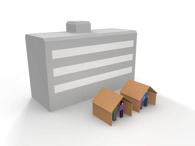 デザイナーズ物件 / 引越トラック - 住宅/イラスト/マンション/ビル/写真/フリー素材/人物