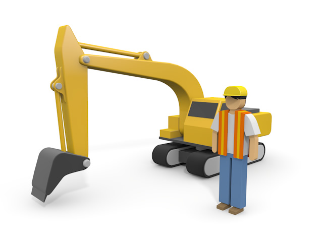 土木作業員 - 住宅/イラスト/マンション/ビル/写真/フリー素材/人物