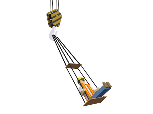 巨大クレーン - 住宅/イラスト/マンション/ビル/写真/フリー素材/人物