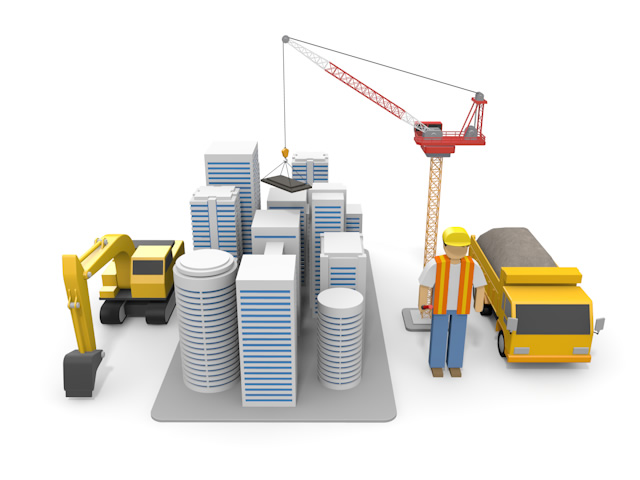 労働者 - 住宅/イラスト/マンション/ビル/写真/フリー素材/人物