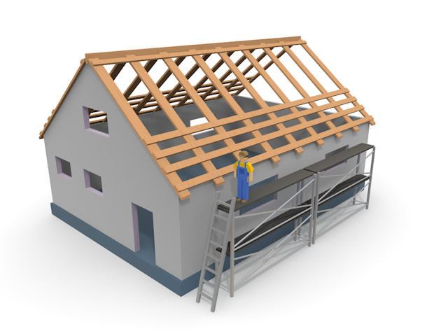 施工 - 住宅/イラスト/マンション/ビル/写真/フリー素材/人物