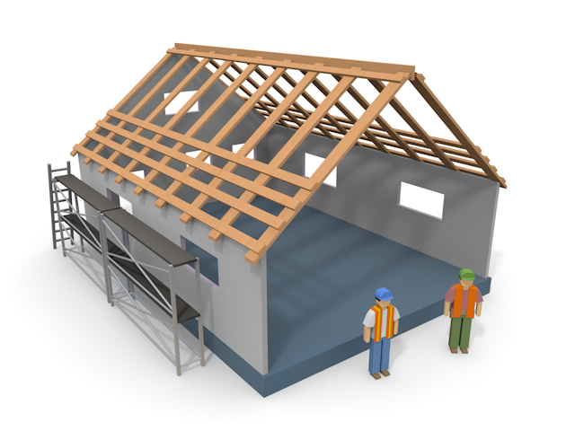 建設工事 - 住宅/イラスト/マンション/ビル/写真/フリー素材/人物