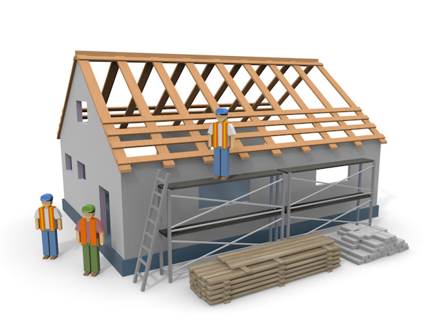 公共工事 - 住宅/イラスト/マンション/ビル/写真/フリー素材/人物