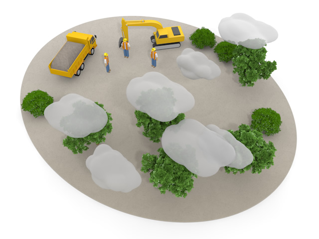 施工エリア - 住宅/イラスト/マンション/ビル/写真/フリー素材/人物