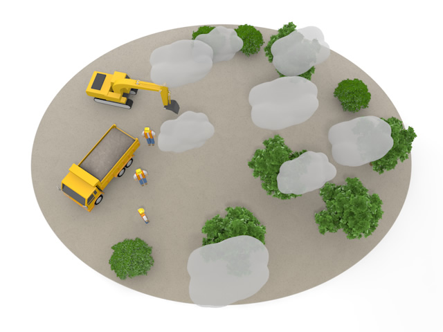 施工エリア - 住宅/イラスト/マンション/ビル/写真/フリー素材/人物