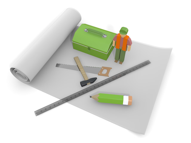 大工 - 住宅/イラスト/マンション/ビル/写真/フリー素材/人物