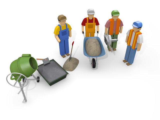 建設用リフト - 住宅/イラスト/マンション/ビル/写真/フリー素材/人物