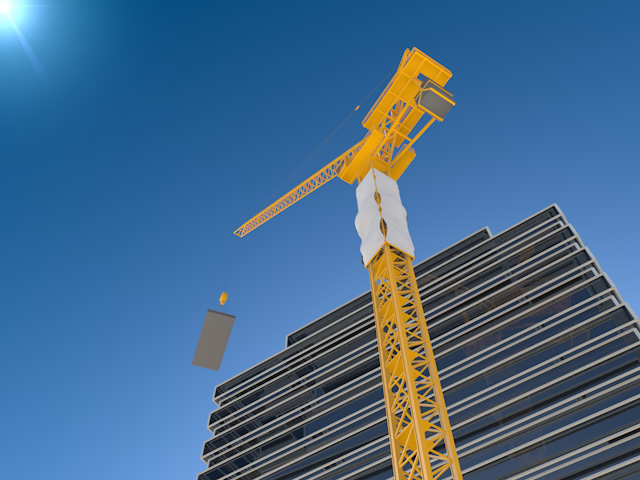 高所作業車 - 住宅/イラスト/マンション/ビル/写真/フリー素材/人物