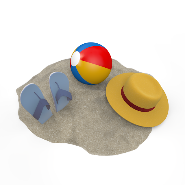 砂浜｜ビーチボール - 永久無料/トラベル/観光/イラスト/写真/休み/フリー素材/フォト/旅/ダウンロード