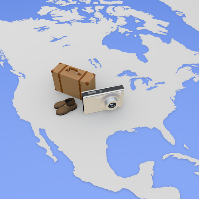 世界地図｜旅行カバン｜カメラ - 永久無料/トラベル/観光/イラスト/写真/休み/フリー素材/フォト/旅/ダウンロード