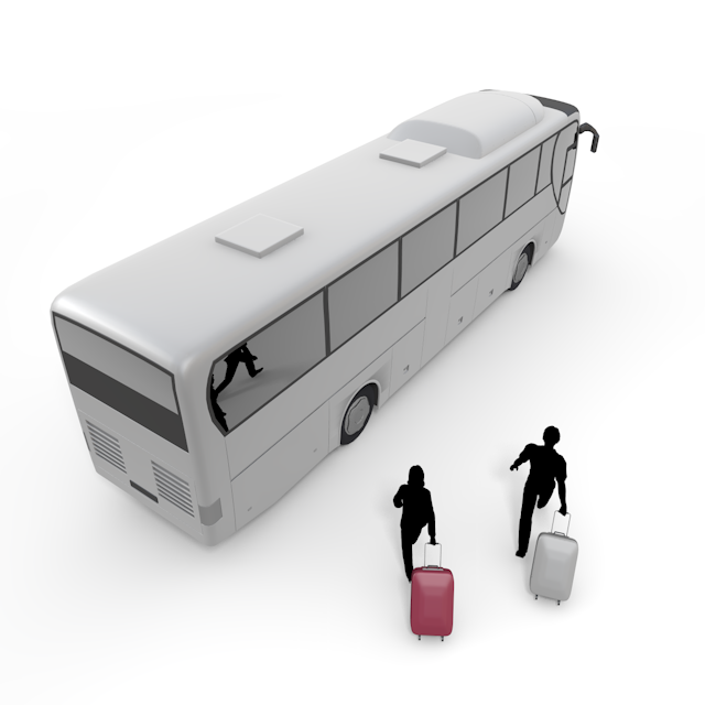 大型バス｜旅行者 - 永久無料/トラベル/観光/イラスト/写真/休み/フリー素材/フォト/旅/ダウンロード