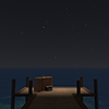 桟橋｜夜中 - 観光旅行｜無料イラスト素材