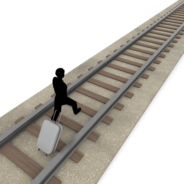 線路｜旅人 - 永久無料/トラベル/観光/イラスト/写真/休み/フリー素材/フォト/旅/ダウンロード