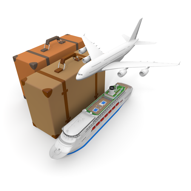 旅客機｜船｜カバン - 永久無料/トラベル/観光/イラスト/写真/休み/フリー素材/フォト/旅/ダウンロード
