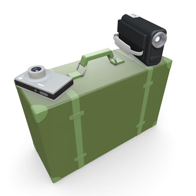 ビデオカメラ｜カバン｜小型カメラ - 永久無料/トラベル/観光/イラスト/写真/休み/フリー素材/フォト/旅/ダウンロード