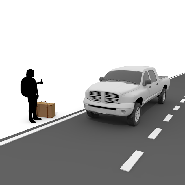 ヒッチハイク｜女性｜自動車 - 永久無料/トラベル/観光/イラスト/写真/休み/フリー素材/フォト/旅/ダウンロード