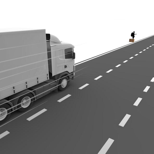 男性｜ヒッチハイク｜トラック - 永久無料/トラベル/観光/イラスト/写真/休み/フリー素材/フォト/旅/ダウンロード