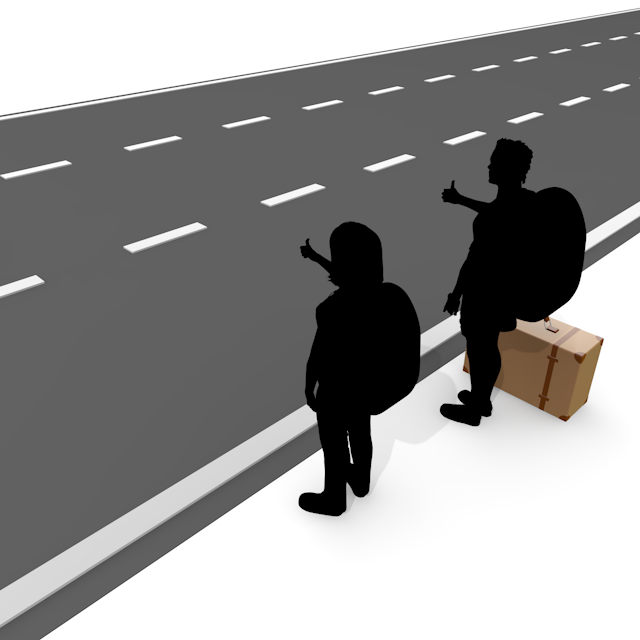 ヒッチハイク｜旅人 - 永久無料/トラベル/観光/イラスト/写真/休み/フリー素材/フォト/旅/ダウンロード