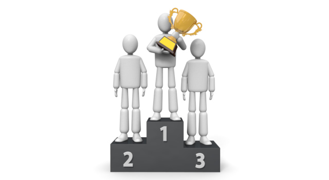 優勝トロフィー - 運動/大会/競技/勝つ/負ける/クリップアート/フリー/スポーツ写真 / 女性選手 / 有酸素運動 / 朝 / 横位置 / 活動 / 自由