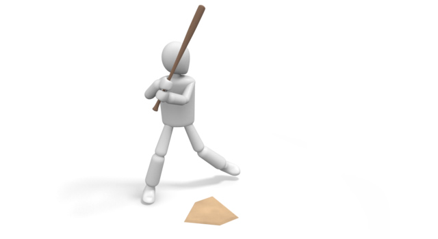 ベースボール選手 - 運動/大会/競技/勝つ/負ける/クリップアート/フリー/スポーツレスリング / 出来事 / 挑戦 / 横位置 / 混血 / 男 / 陸上選手