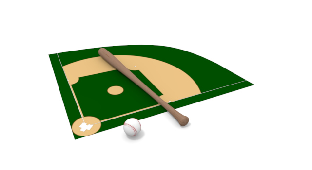 ベースボールスタジアム - 運動/大会/競技/勝つ/負ける/クリップアート/フリー/スポーツ人々の集まり / 人物 / 出来事 / 競争 / 筋肉質 / 速さ