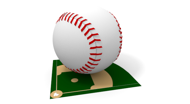 ベースボール場 - 運動/大会/競技/勝つ/負ける/クリップアート/フリー/スポーツインフォグラフィック / ウェブ会議 / カンファレンス / ステージ / スマートフォン