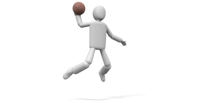 バスケットボール試合 - 運動/大会/競技/勝つ/負ける/クリップアート/フリー/スポーツ走る / スポーツマン / スポーツイベント / スポーツ競技 / ドリブル / 得点打