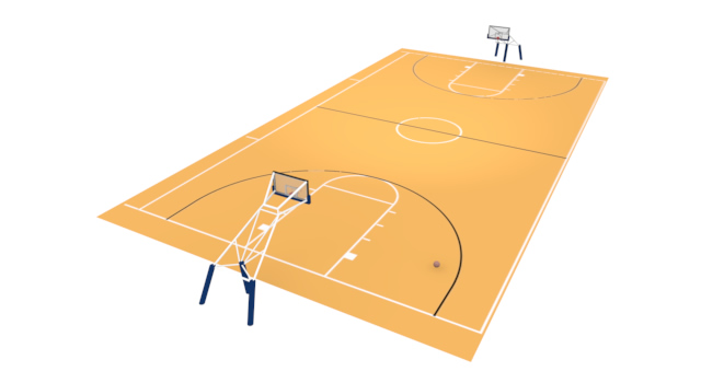 バスケットボール試合場 - 運動/大会/競技/勝つ/負ける/クリップアート/フリー/スポーツ短距離走 / 法人ビジネス / チームワーク / 挑戦 / スポーツチーム 