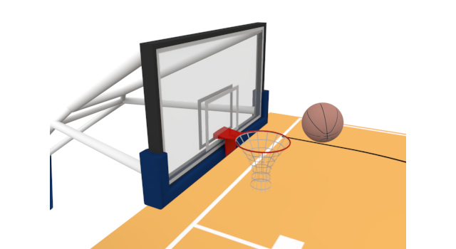 シュートが決まる - 運動/大会/競技/勝つ/負ける/クリップアート/フリー/スポーツ急ぐ / 時 / 新しい / 競技場 / コンセプト / 競争