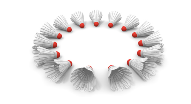 たくさんのシャトルコック - 運動/大会/競技/勝つ/負ける/クリップアート/フリー/スポーツテニスラケット / フォアハンド / ラケットスポーツ / 健康体 / 出来事