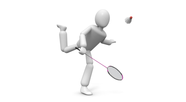 スマッシュバドミントン - 運動/大会/競技/勝つ/負ける/クリップアート/フリー/スポーツ子供時代 / 競技場 / 競争 / ジョギング / マラソン / 動き / スポーツ競技 / 屋外