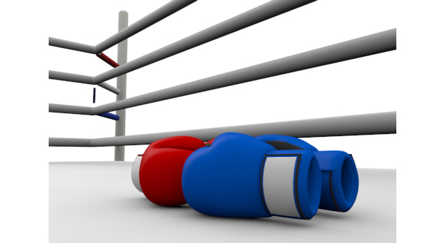 リングで戦う - 運動/大会/競技/勝つ/負ける/クリップアート/フリー/スポーツ屋外 / 挑戦 / 数字 / 横位置 / 決意 / 男子トラック競技