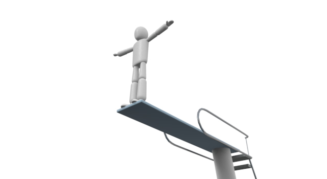 飛び込み選手 - 運動/大会/競技/勝つ/負ける/クリップアート/フリー/スポーツ人事 / 人物 / 会議 / 克服