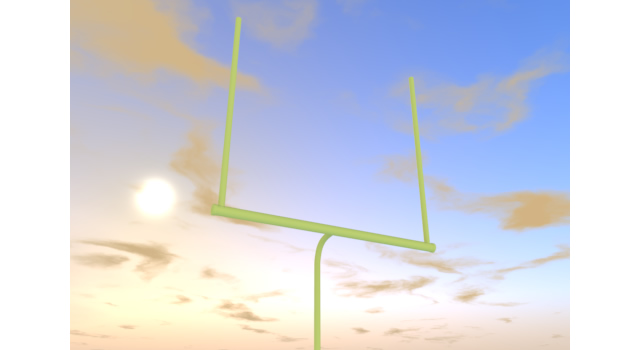 青空ゴールポスト - 運動/大会/競技/勝つ/負ける/クリップアート/フリー/スポーツ陸上競技 / プレーする / 写真 / クローズアップ / サッカー選手 / 全景