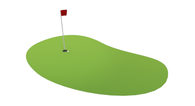 グリーンに乗る - 運動/大会/競技/勝つ/負ける/クリップアート/フリー/スポーツスポーツウェア / 動き / 屋外 / 日没 / 画像編集 / 自然 / アウトドア