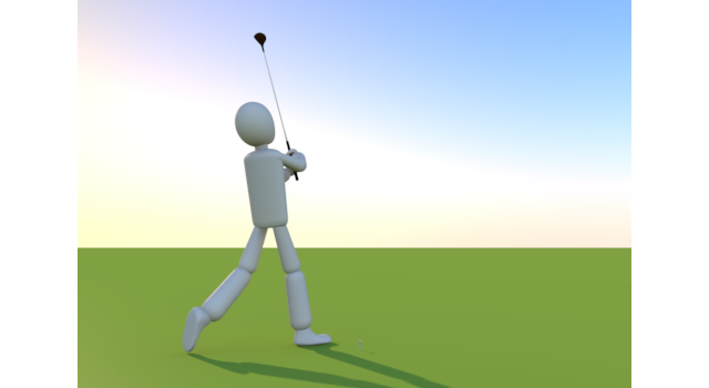 ドライバーショット - 運動/大会/競技/勝つ/負ける/クリップアート/フリー/スポーツ健康的な生活 / バイタリティ / スポーツトレーニング / 冬 / 1人 / スポーツマン