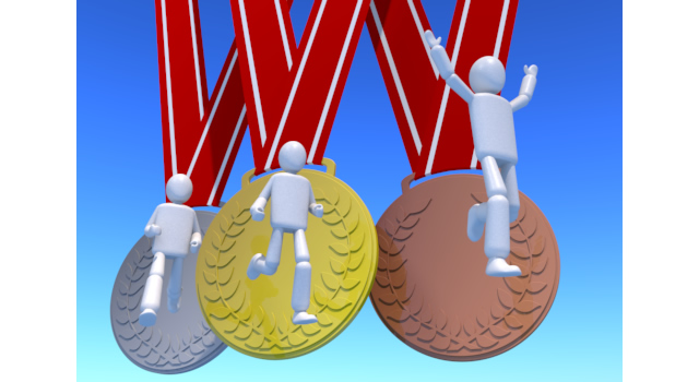 マラソン金メダル - 運動/大会/競技/勝つ/負ける/クリップアート/フリー/スポーツセーリング / プロスポーツ選手 / 勝つ / 大人 / 水 / 馬術大会