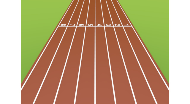 トラック陸上 - 運動/大会/競技/勝つ/負ける/クリップアート/フリー/スポーツインフォグラフィック / ウェブ会議 / カンファレンス / ステージ / スマートフォン