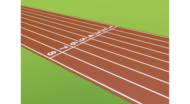 陸上競技 - 運動/大会/競技/勝つ/負ける/クリップアート/フリー/スポーツチームワーク / トロフィー / ハードル競技 / ビジネスと経済 
