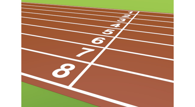 8コース - 運動/大会/競技/勝つ/負ける/クリップアート/フリー/スポーツマネージャー / リーダーシップ / レース / ワイヤレステクノロジー