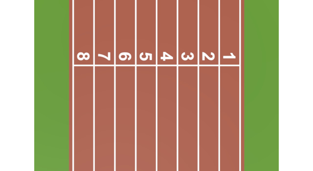 陸上コース - 運動/大会/競技/勝つ/負ける/クリップアート/フリー/スポーツ人事 / 人物 / 会議 / 克服