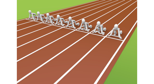 100m陸上 - 運動/大会/競技/勝つ/負ける/クリップアート/フリー/スポーツチームワーク / スポーツ / 協力 / 速さ / 競争 / スポーツ競技 / 一緒