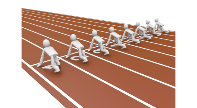 スピードを競う - 運動/大会/競技/勝つ/負ける/クリップアート/フリー/スポーツサッカーボール / サッカー選手 / スタジアム / 対戦試合 / 蹴る / プロスポーツ選手