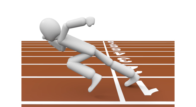 スタートする - 運動/大会/競技/勝つ/負ける/クリップアート/フリー/スポーツヘディングをする / 球技場