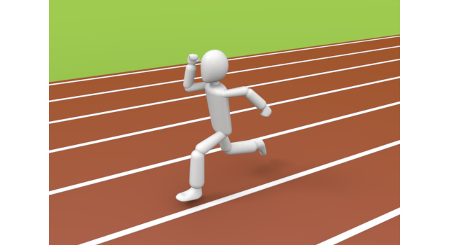 頑張って走る - 運動/大会/競技/勝つ/負ける/クリップアート/フリー/スポーツ選手権