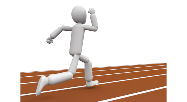 トラックを走る - 運動/大会/競技/勝つ/負ける/クリップアート/フリー/スポーツスタートライン / レース / 競争 / トラック競技 / スポーツ競技 / ランニングトラック