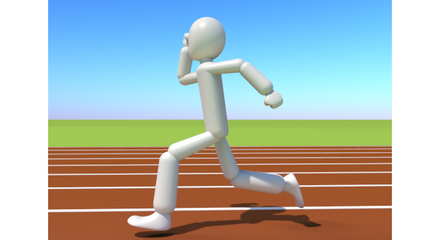 勝利を信じて走る - 運動/大会/競技/勝つ/負ける/クリップアート/フリー/スポーツジョギング / 人物 / 女性 / 男性 / 警戒 / ビジネスウーマン